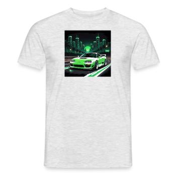 JDM Sportcar tuning Driftcar Voiture Cadeau PS - T-shirt homme - gris chiné - Devant - AI Model Male 178 dark (178cm)
