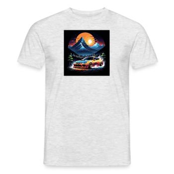 JDM Sportcar tuning Driftcar Voiture Cadeau PS - T-shirt homme - gris chiné - Devant - AI Model Male 178 dark (178cm)