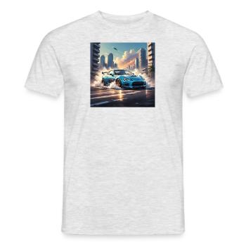 JDM Sportcar tuning Driftcar Voiture Cadeau PS - T-shirt homme - gris chiné - Devant - AI Model Male 178 dark (178cm)