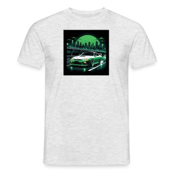 JDM Sportcar tuning Driftcar Voiture Cadeau PS - T-shirt homme - gris chiné - Devant - AI Model Male 178 dark (178cm)