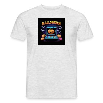Games Ghost Ghost Halloween Pumpkin Bat - Men's T-Shirt - heather grey - Front - AI Model Male 178 dark (178cm)