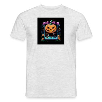 Games Ghost Ghost Halloween Pumpkin Bat - Men's T-Shirt - heather grey - Front - AI Model Male 178 dark (178cm)