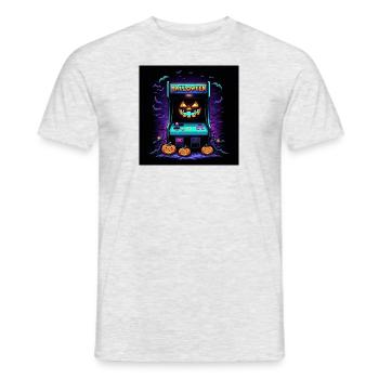 Games Ghost Ghost Halloween Pumpkin Bat - Men's T-Shirt - heather grey - Front - AI Model Male 178 dark (178cm)