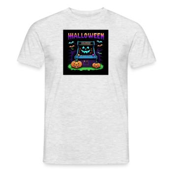 Games Ghost Ghost Halloween Pumpkin Bat - Men's T-Shirt - heather grey - Front - AI Model Male 178 dark (178cm)