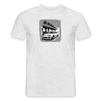 JDM Sportcar tuning Driftcar Voiture Cadeau PS - T-shirt homme - gris chiné - Devant - AI Model Male 178 dark (178cm)