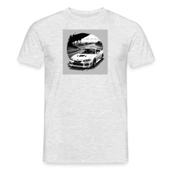 JDM Sportcar tuning Driftcar Voiture Cadeau PS - T-shirt homme - gris chiné - Devant - AI Model Male 178 dark (178cm)