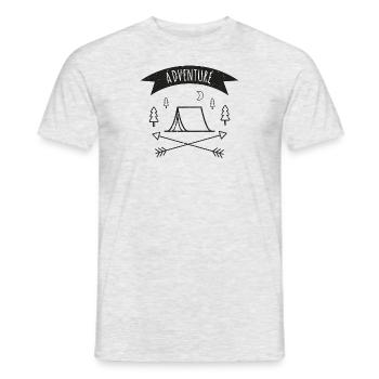adventure - Männer T-Shirt - Grau meliert - Vorne - AI Model Male 178 dark (178cm)