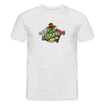 Balai de sorcières Halloween - T-shirt homme - gris chiné - Devant - AI Model Male 178 dark (178cm)