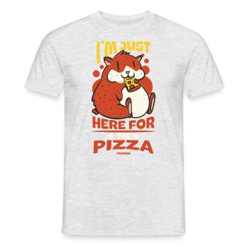 I'm Just Here For The Pizza - Men's T-Shirt - heather grey - Front - AI Model Male 178 dark (178cm)