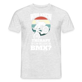 BMX Bike Freestyle Descente - T-shirt homme - gris chiné - Devant - AI Model Male 178 dark (178cm)