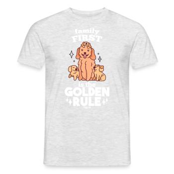 Golden retriever - T-shirt herr - gråmelerad - Fram - AI Model Male 178 dark (178cm)