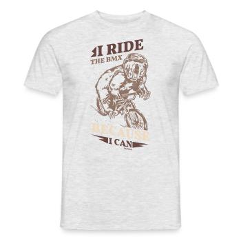 Je fais du BMX parce que je peux - T-shirt homme - gris chiné - Devant - AI Model Male 178 dark (178cm)