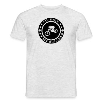 MTB Mountainbike Berge - Männer T-Shirt - Grau meliert - Vorne - AI Model Male 178 dark (178cm)