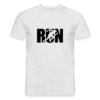 Run - Running - Men's T-Shirt - heather grey - Front - AI Model Male 178 dark (178cm)