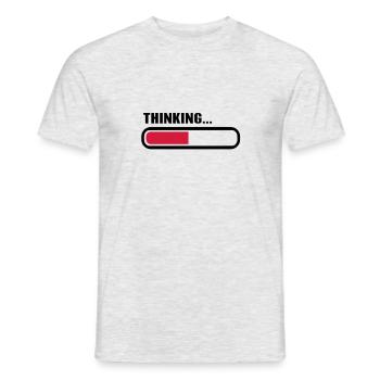 Thinking loading - Männer T-Shirt - Grau meliert - Vorne - AI Model Male 178 dark (178cm)