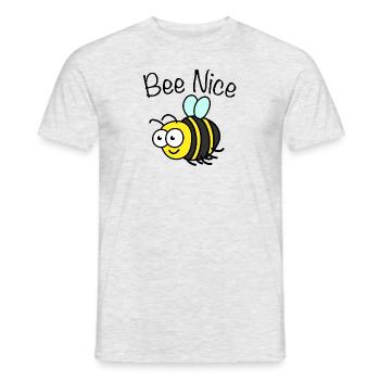 bee nice - Männer T-Shirt - Grau meliert - Vorne - AI Model Male 178 dark (178cm)