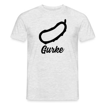 I love cucumber - Men's T-Shirt - heather grey - Front - AI Model Male 178 dark (178cm)