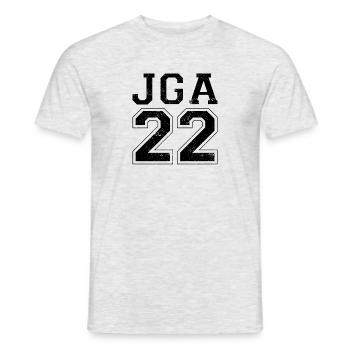 JGA Junggesellenabschied 2022 Hochzeit Bräutigam - Männer T-Shirt - Grau meliert - Vorne - AI Model Male 178 dark (178cm)