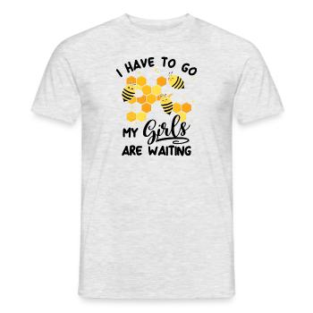 Je dois aller attendre mes filles - apiculteurs - T-shirt homme - gris chiné - Devant - AI Model Male 178 dark (178cm)