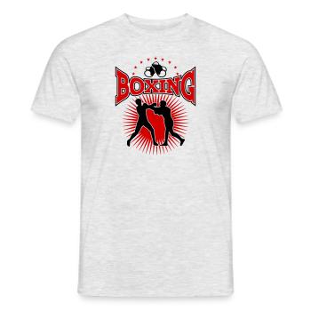 Boxe Boxeur Boxe Boxe Arts Martiaux Sports - T-shirt homme - gris chiné - Devant - AI Model Male 178 dark (178cm)