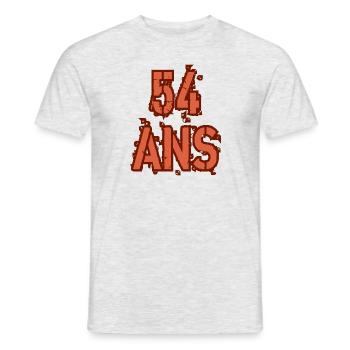 54 ANS - T-shirt homme - gris chiné - Devant - AI Model Male 178 dark (178cm)