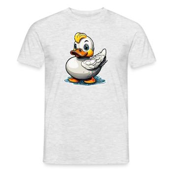 Gummiente / Badeente / Wasser / Badewanne - Männer T-Shirt - Grau meliert - Vorne - AI Model Male 178 dark (178cm)