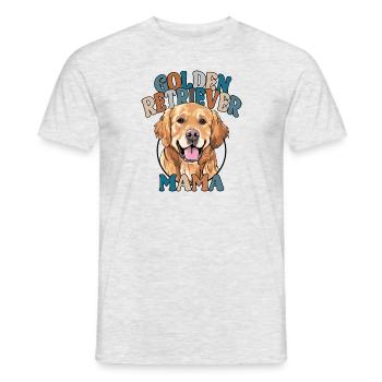 Golden Retriever Mom Dogs Dog Wilsigns - Men's T-Shirt - heather grey - Front - AI Model Male 178 dark (178cm)