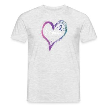 je suis un survivant - T-shirt homme - gris chiné - Devant - AI Model Male 178 dark (178cm)