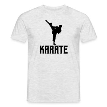 karate - Männer T-Shirt - Grau meliert - Vorne - AI Model Male 178 dark (178cm)