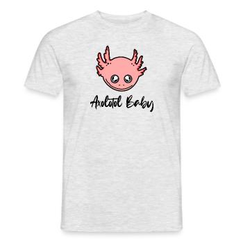 Niedliches Axolotl Baby - Axolotl Smile - Männer T-Shirt - Grau meliert - Vorne - AI Model Male 178 dark (178cm)