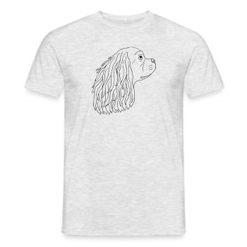 Cavalier King Charles Spaniel - Männer T-Shirt - Grau meliert - Vorne - AI Model Male 178 dark (178cm)