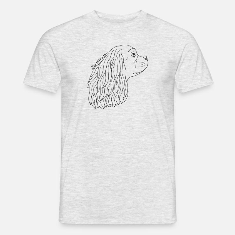 Cavalier King Charles Spaniel - Männer T-Shirt - Grau meliert