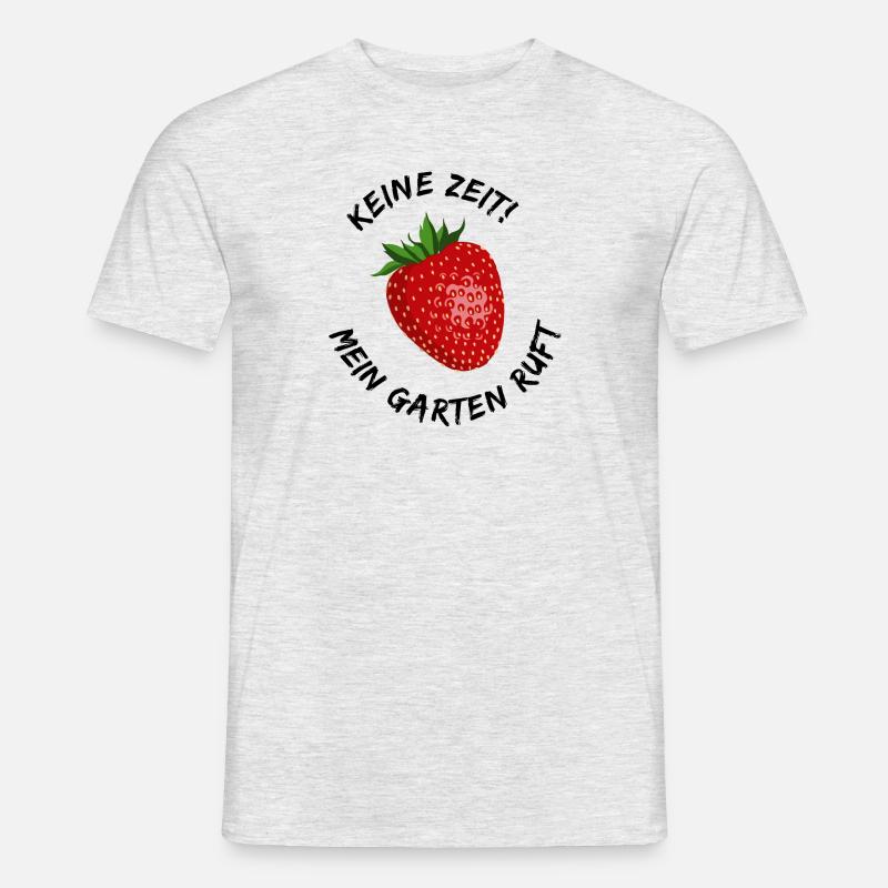 Garten | Gärtnerin | Gärtner | Erdbeere | Spruch - Männer T-Shirt - Grau meliert
