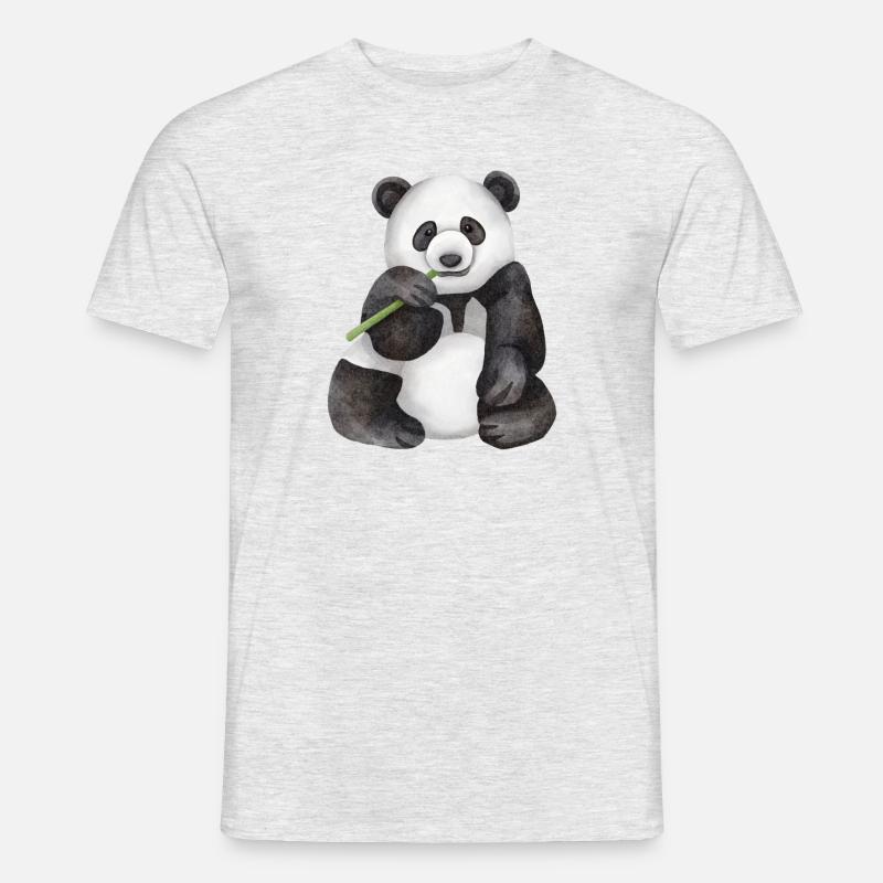 Panda - T-shirt uomo - grigio melange