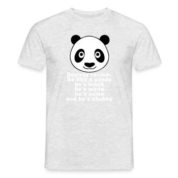 Chubby Panda - Männer T-Shirt - Grau meliert - Vorne - AI Model Male 178 dark (178cm)