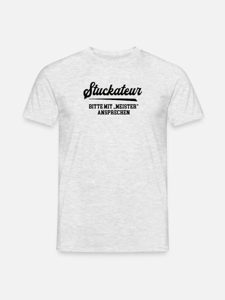 Stuckateur Meister Stuckateurmeister Gipser Putzer - Männer T-Shirt - Grau meliert