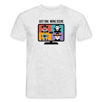 Just One More Scene - Men's T-Shirt - heather grey - Front - AI Model Male 178 dark (178cm)