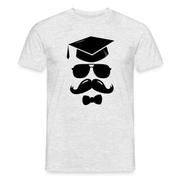 Funny College High School Graduation Grad T-Shirt - Men's T-Shirt - heather grey - Front - AI Model Male 178 dark (178cm)