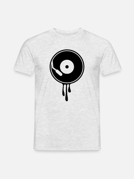 Vinyle chaud - T-shirt homme - gris chiné