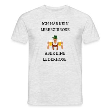 Ich hab eine Lederhose - Männer T-Shirt - Grau meliert - Vorne - AI Model Male 178 dark (178cm)
