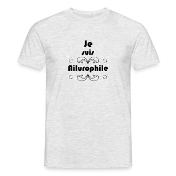 Ich bin ailurophil - Männer T-Shirt - Grau meliert - Vorne - AI Model Male 178 dark (178cm)