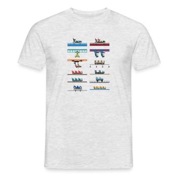 Kings Island Coaster Car Design - Men's T-Shirt - heather grey - Front - AI Model Male 178 dark (178cm)