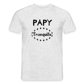 PAPY Tranquille - T-shirt homme - gris chiné - Devant - AI Model Male 178 dark (178cm)