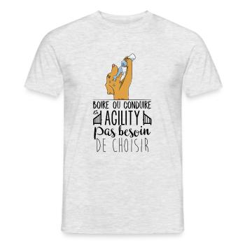 Boire ou Conduire - Labrador - T-shirt homme - gris chiné - Devant - AI Model Male 178 dark (178cm)