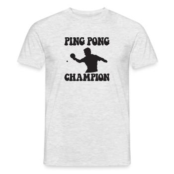 Ping Pong Champion Design Table Tennis and - Men's T-Shirt - heather grey - Front - AI Model Male 178 dark (178cm)