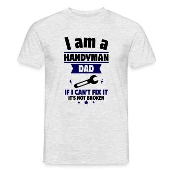 Ich bin ein Handwerker-Papa, Vatertagsgeschenk - Männer T-Shirt - Grau meliert - Vorne - AI Model Male 178 dark (178cm)