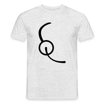 kopfhörer mikrophon kopf logo design pro gamer hea - Männer T-Shirt - Grau meliert - Vorne - AI Model Male 178 dark (178cm)