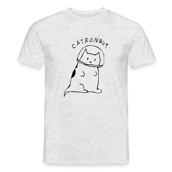 Catronaut - Männer T-Shirt - Grau meliert - Vorne - AI Model Male 178 dark (178cm)