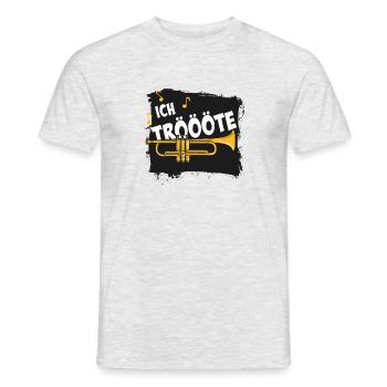 Ich tröte - Trompete - Männer T-Shirt - Grau meliert - Vorne - AI Model Male 178 dark (178cm)