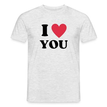 Je t’aime je t’aime - T-shirt homme - gris chiné - Devant - AI Model Male 178 dark (178cm)